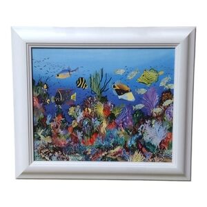 Underwater Reef Painting by Don‎ Russell Bahamas Scenery Painter
